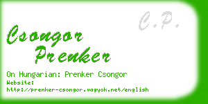 csongor prenker business card